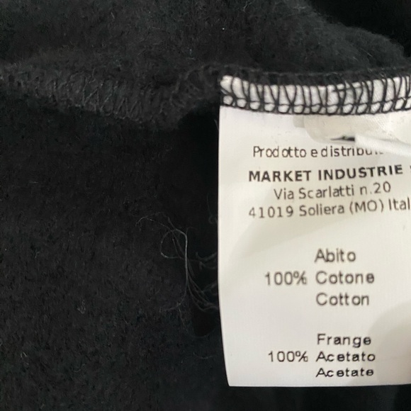 NWT SUOLI Black Sweater Fringe Dress Italy 38 US Small - Picture 10 of 12